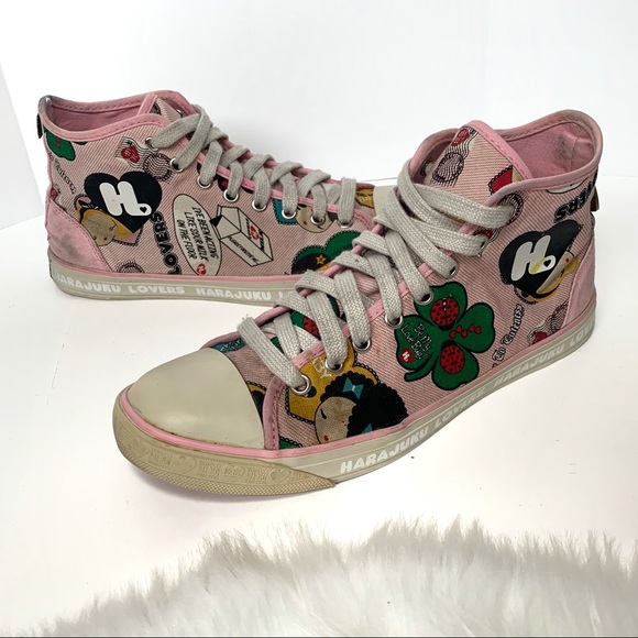 Harajuku Lovers Shoes Harajuku Lovers Pink High Top Harajuku Lovers Shoes Harajuku Lovers Pink High Top